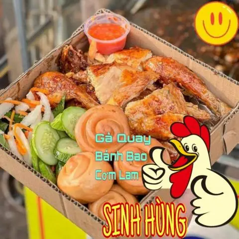 Hình ảnh Gà quay kèm 4 bánh bao