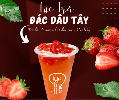 Hình ảnh Lục Trà Đác Dâu Tây - ly 700ml - size L