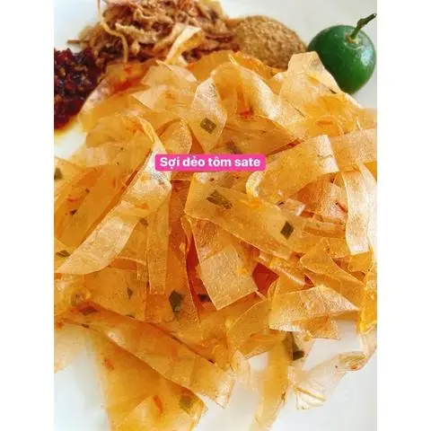 Hình ảnh dẻo tôm sợi ( sate + tỏi )