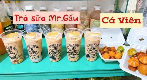 Hình ảnh Trà sữa Mr Gấu - size M ( Full toping + plan/Puding)