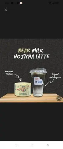 Hình ảnh Hojicha sữa gấu 