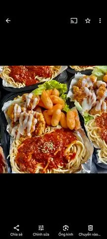 Hình ảnh Combo gà viên - mỳ Ý - bánh gạo