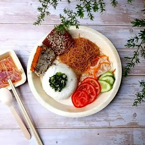 Hình ảnh Cơm sườn chả chay