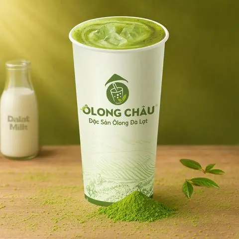 Hình ảnh Matcha latte sữa tươi Đà Lạt