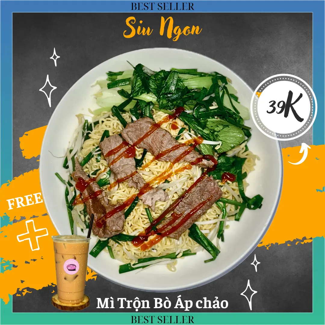 Hình ảnh [FREE TRÀ SỮA 9h-22h] MÌ TRỘN BÒ