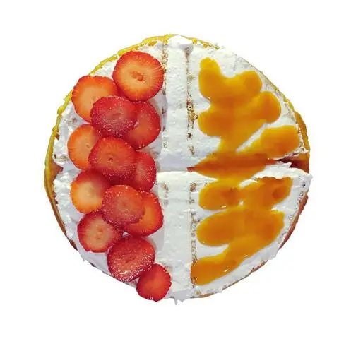 Hình ảnh Bánh Waffle Caramel Muối và Dâu