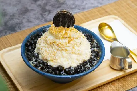 Hình ảnh Bingsu trân châu đường nâu - Brown sugar boba