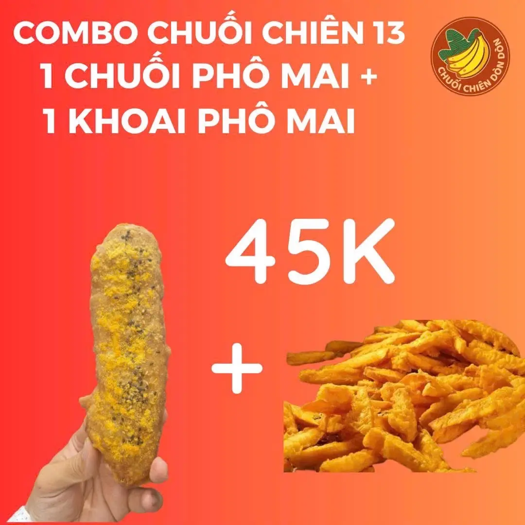 Hình ảnh 1 chuối phô mai - 1 khoai phô mai