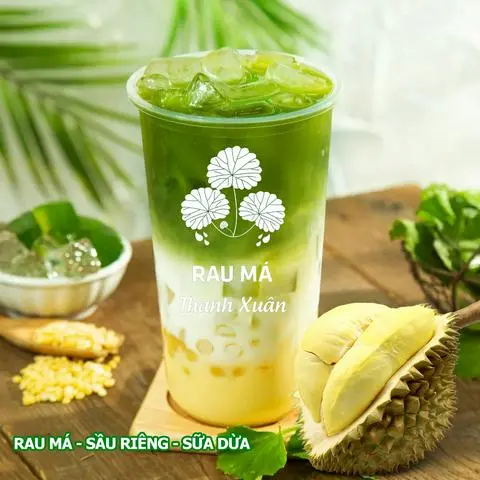 Hình ảnh Rau má - sầu riêng - sữa dừa