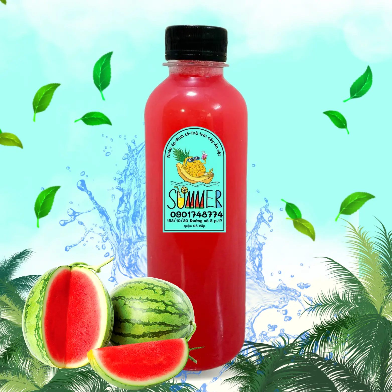 Hình ảnh Nước Ép Dưa Hấu Chai 330ml 