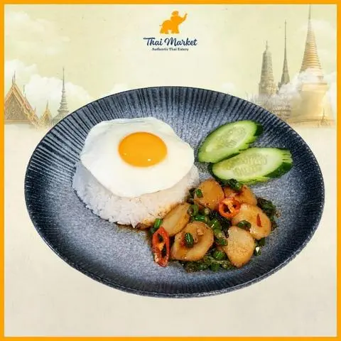 Hình ảnh Cơm Cồi Sò Điệp Nhật Xào Lá Basil