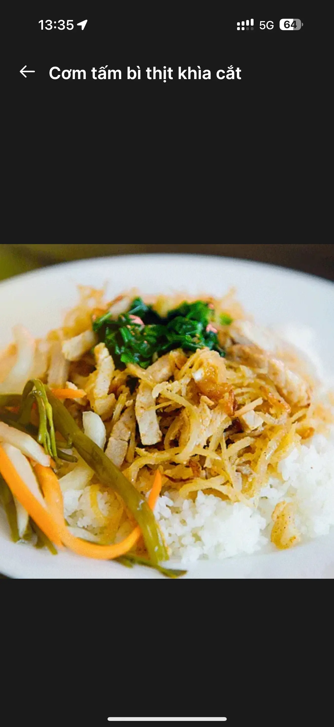Hình ảnh Cơm tấm bì thịt khìa cắt 