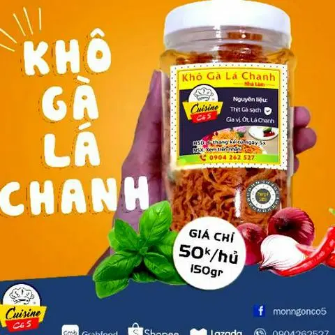 Hình ảnh Khô gà lá chanh