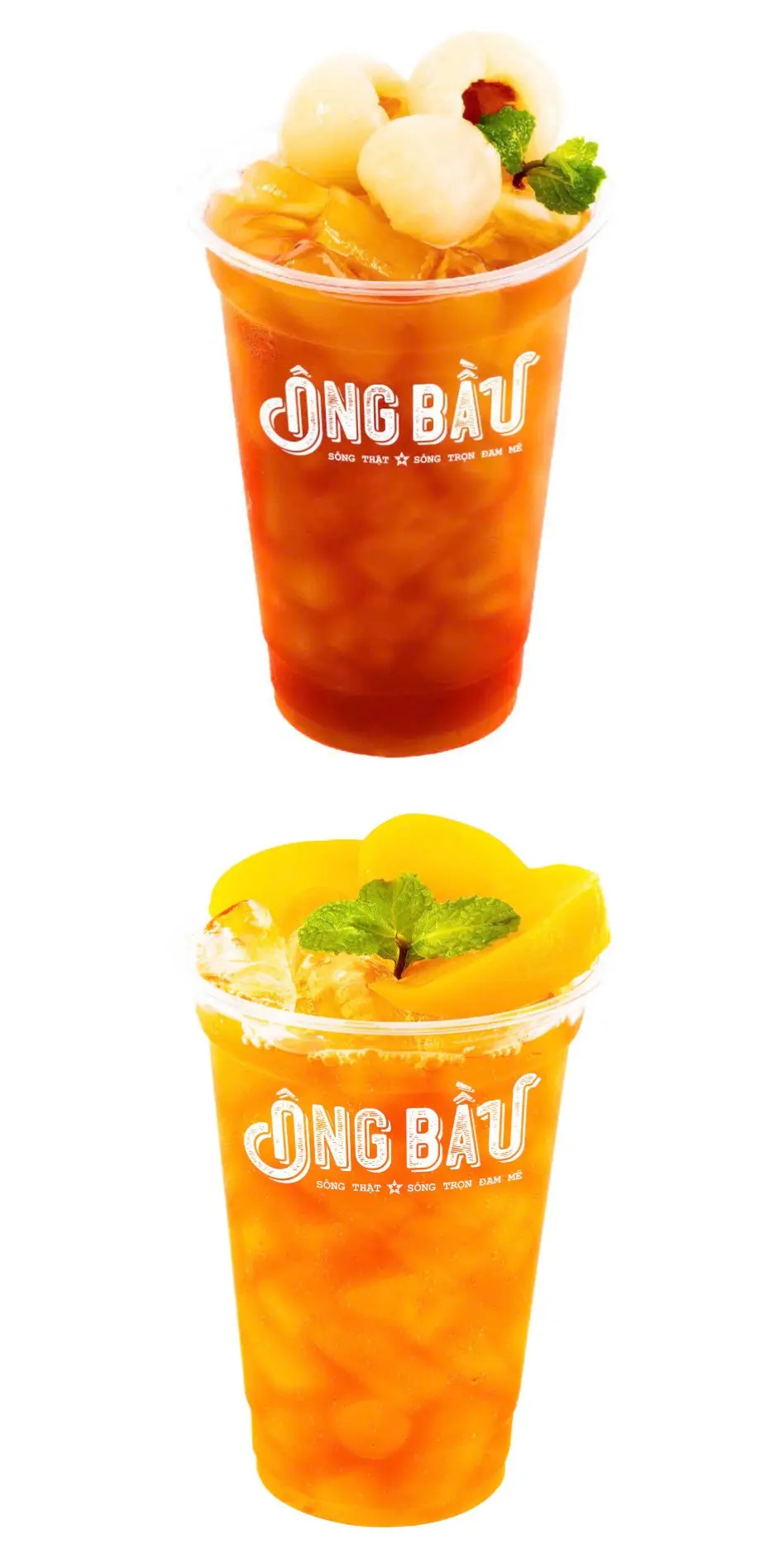 Hình ảnh Combo trà vải + trà đào