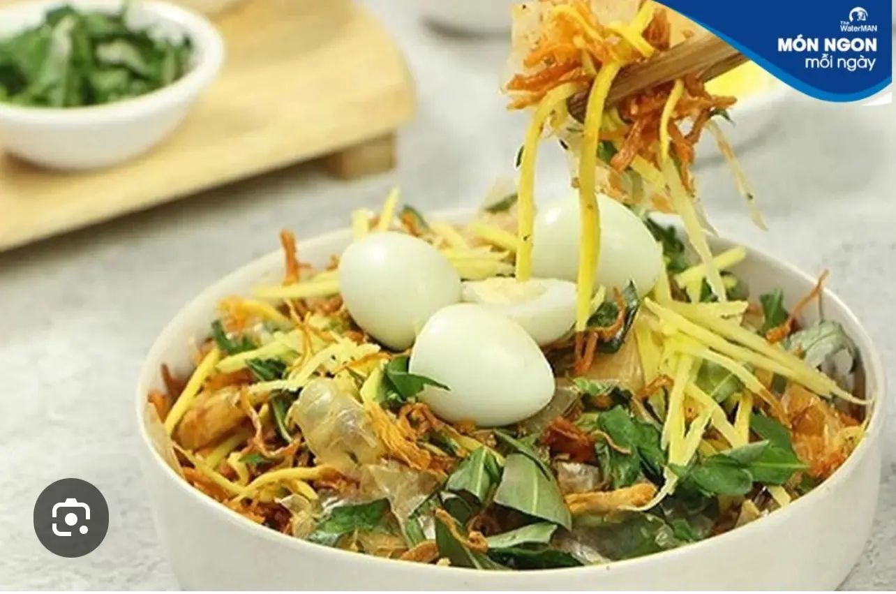 Hình ảnh bánh tráng trộn sâtế