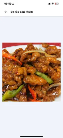 Hình ảnh Bo xào sate+cơm