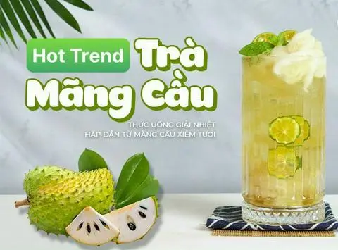 Hình ảnh trà mãng cầu. ly lớn 700ml