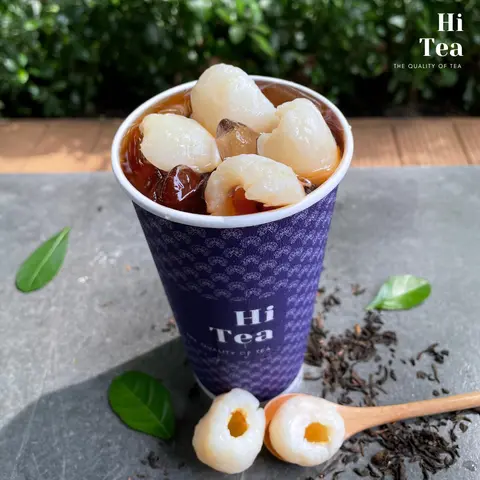 Hình ảnh Trà vải + vải ngâm (size 700ml)