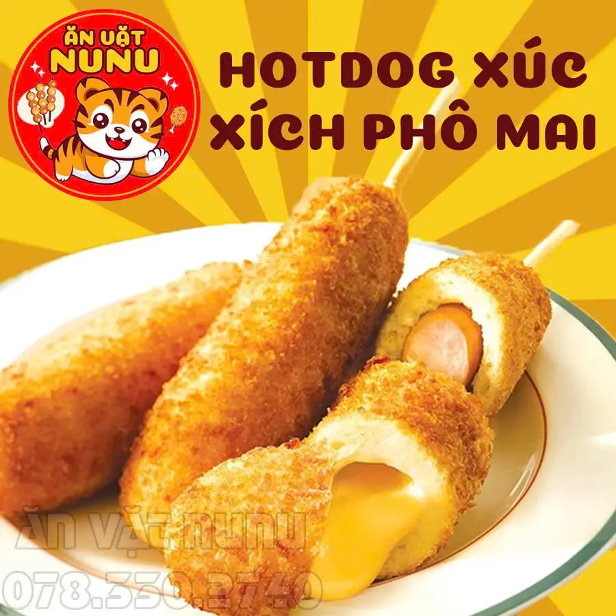 Hình ảnh Hotdog Xúc Xích Phô Mai