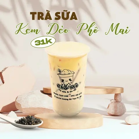 Hình ảnh Trà Sữa Kem Phô Mai Dẻo