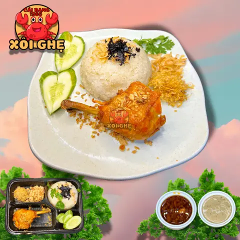 Hình ảnh Xôi Đùi Tỏi Gà Lớn