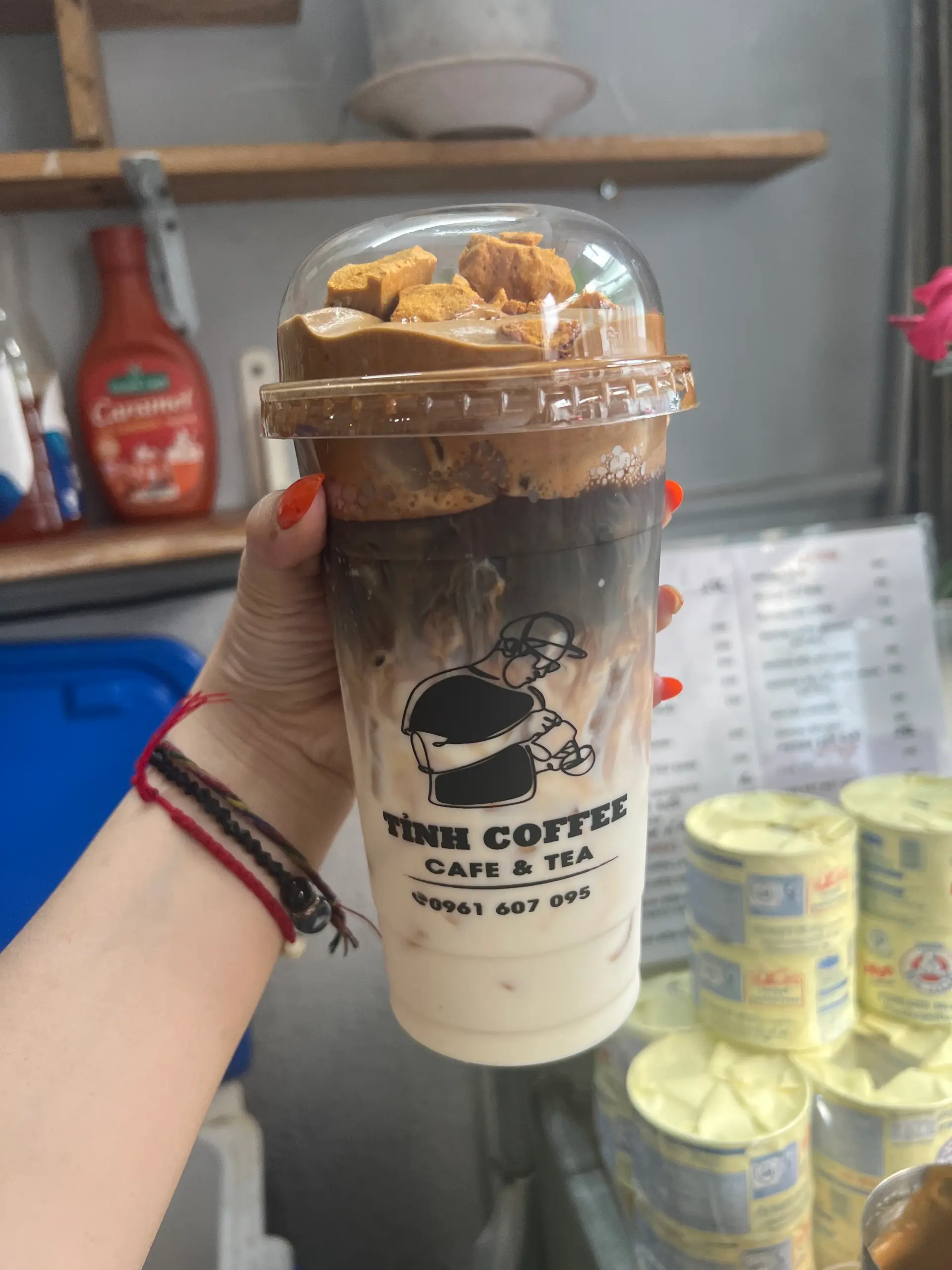 Hình ảnh Cà phê bọt biển Dalgona