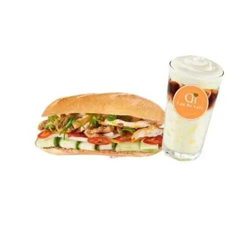 Hình ảnh Bánh mì Chả cá, Ốp la +  Bạc xỉu
