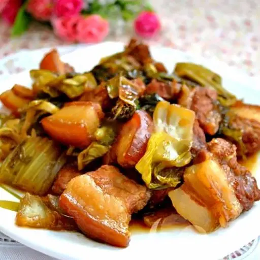 Hình ảnh Thịt kho cải chua không cơm 