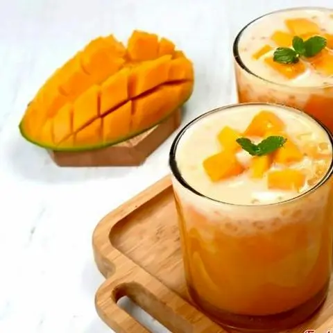 Hình ảnh Trà xoài chanh dây kem cheese