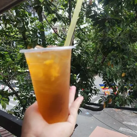 Hình ảnh trà đào ly nhỏ 