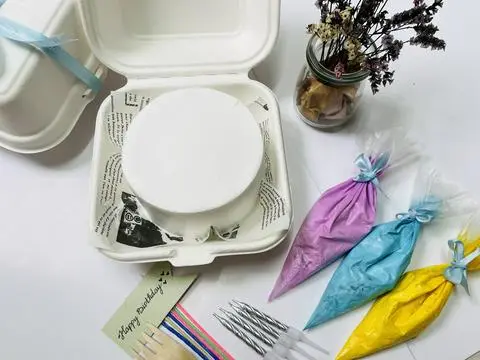 Hình ảnh bánh kem bento tự trang trí 