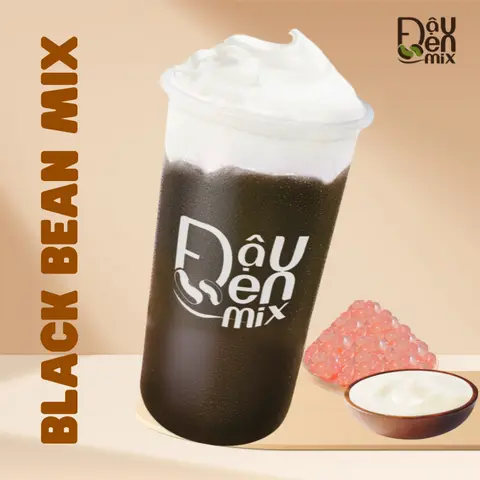 Hình ảnh ĐẬU ĐEN MIX THẠCH NỔ SỮA DỪA