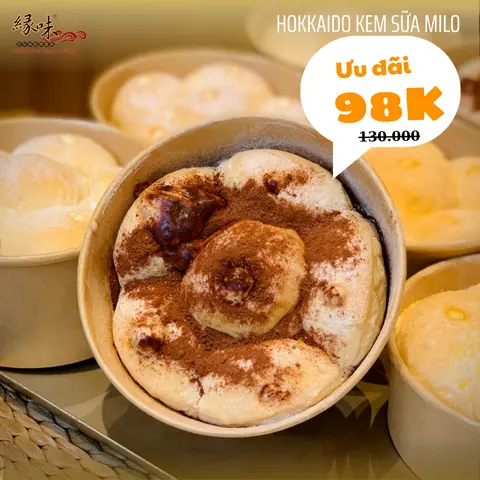 Hình ảnh Bánh kem sữa hokkaido vị milo - hộp 6 bánh