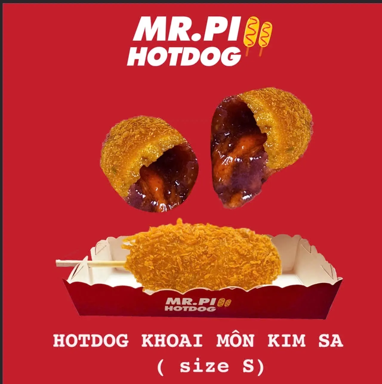 Hình ảnh hotdog khoai môn kim sa (size s)
