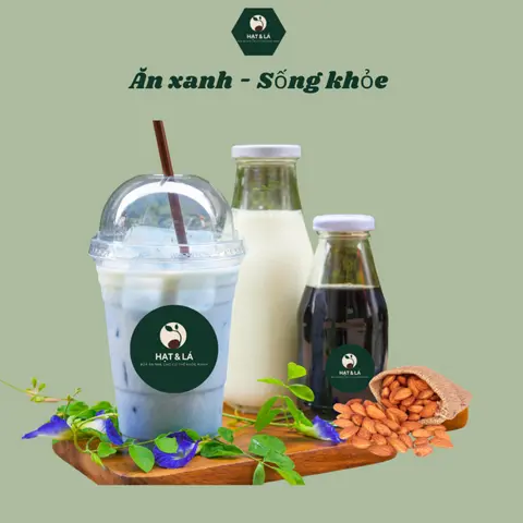 Hình ảnh Sữa Gạo - Hạnh nhân - Hoa Đậu biếc