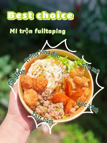 Hình ảnh 1 Mì fulltoping + 1 nước tự chọn
