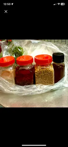 Hình ảnh combo 500gr bánh rìa dẻo muối hành phi sate chai sốt tắc