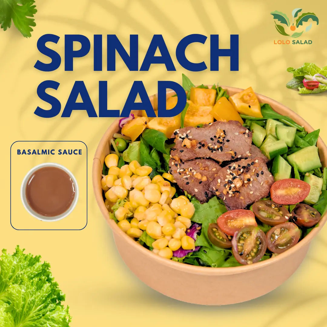 Hình ảnh Spinach salad (salad rau chân vịt)
