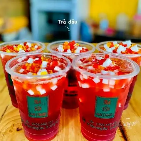 Hình ảnh Trà Dâu Tây Thạch Trái Cây