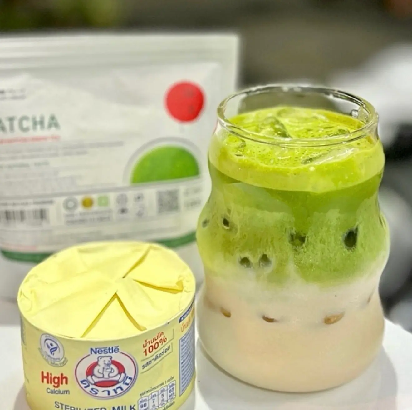 Hình ảnh Cold Whisked Matcha (sữa TH - Oatside - Gấu)