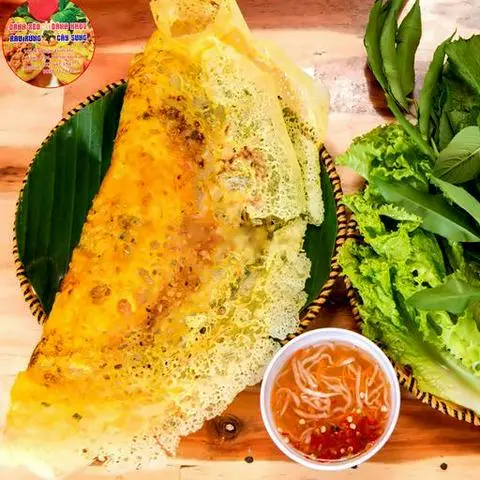Hình ảnh Bánh xèo nhân đậu xanh,giá,củ hủ dừa