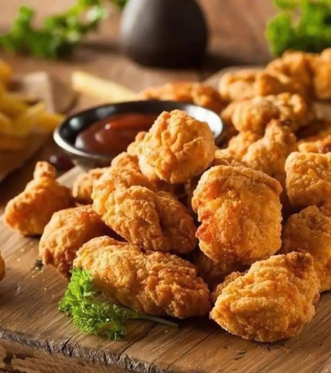 Hình ảnh Gà popcorn lắc phô mai