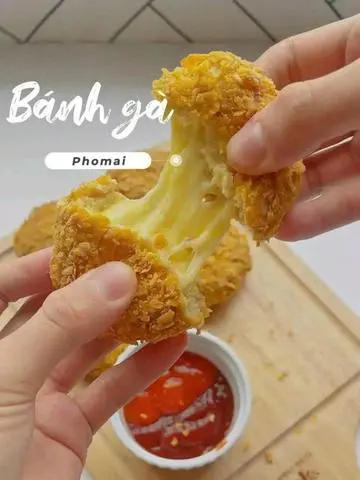 Hình ảnh Bánh gà phô mai kéo sợi 