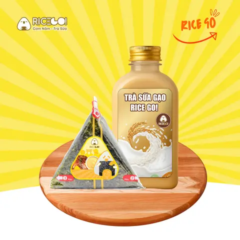 Hình ảnh Combo Chai Trà Sữa Gạo & Cơm nắm tự chọn
