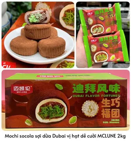 Hình ảnh Bánh mochi kem lạnh sô-cô-la sợi dừa
