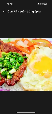 Hình ảnh Cơm tấm sườn trứng ốp la