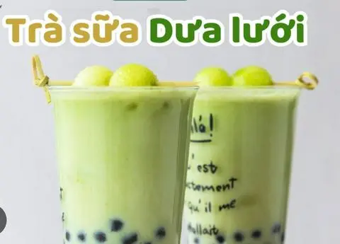 Hình ảnh Trà sữa dưa lưới