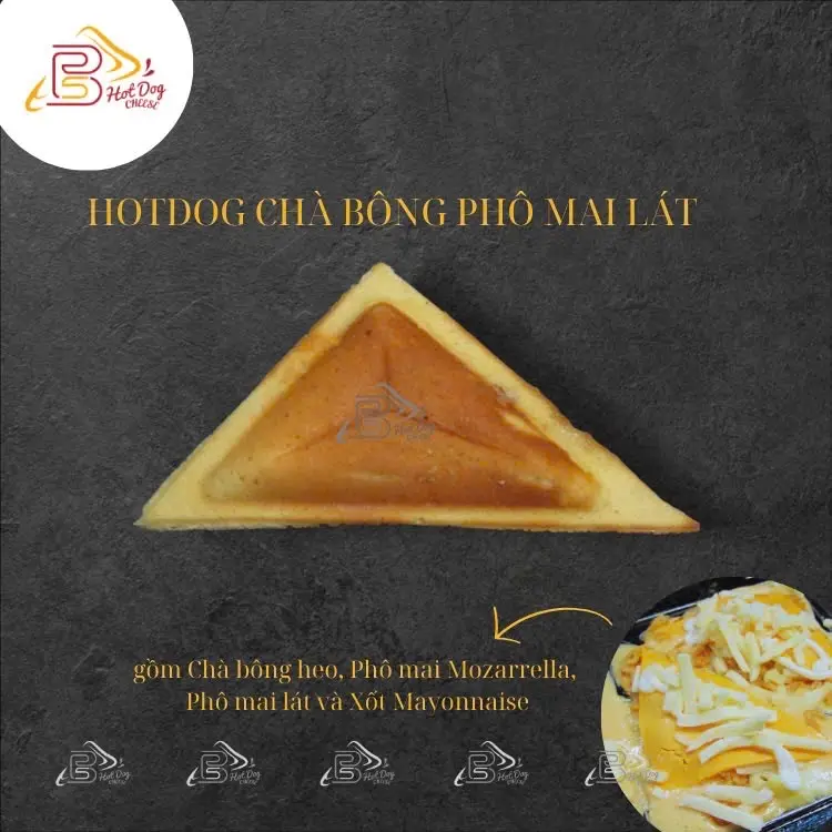Hình ảnh Hotdog chà bông phô mai lát