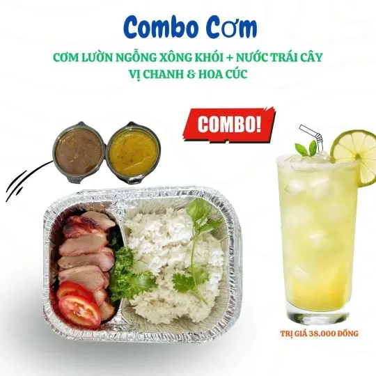 Hình ảnh Combo tặng kèm nước: Cơm lườn ngỗng xông khói sốt GAINS 