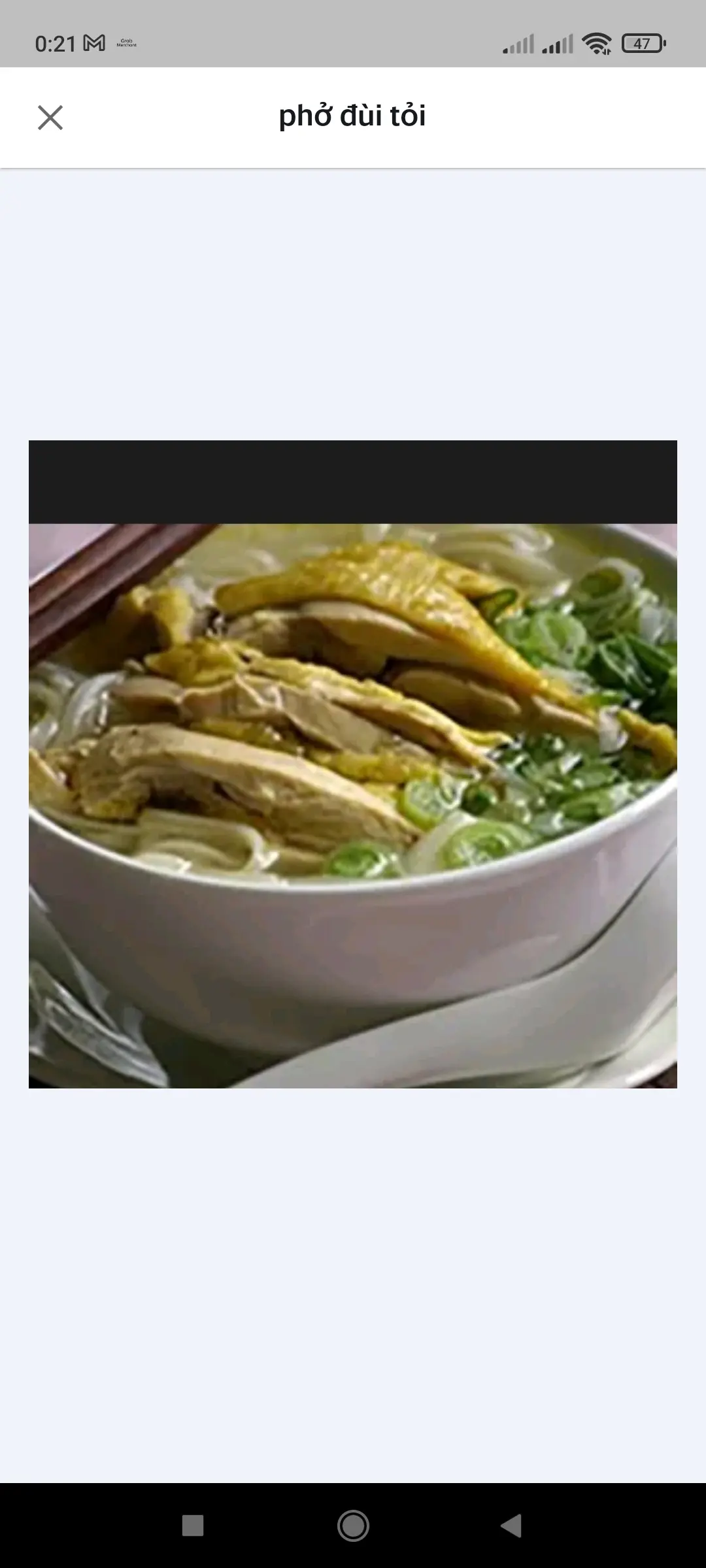 Hình ảnh Phở gà và đùi góc 4 lớn xé hoặc chặt